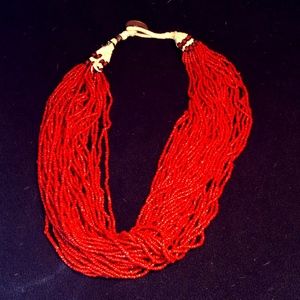 Red bead necklace